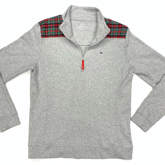 Vineyard Vines 4 Zip Plaid Pullover 
